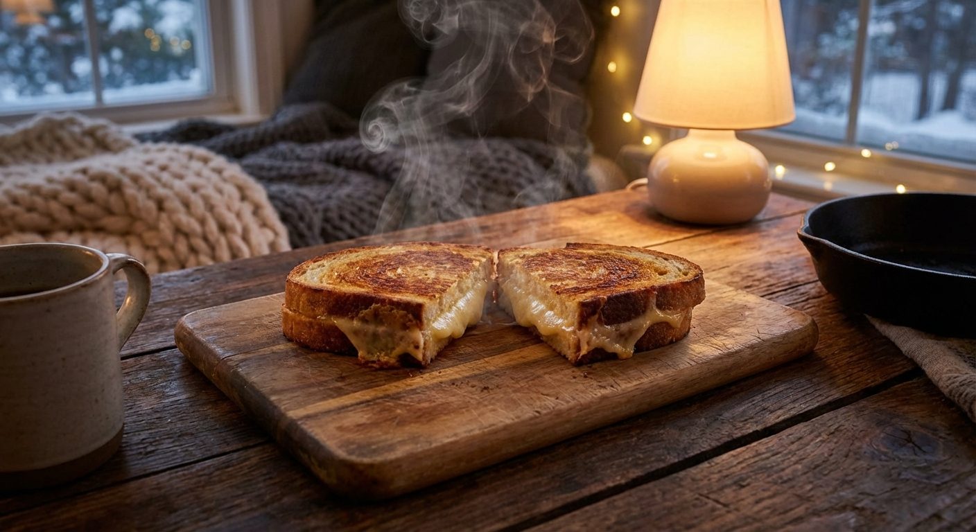 Preparo questo toast alla raclette in padella quando fa freddo: 4 ingredienti, 15 minuti, piacere totale